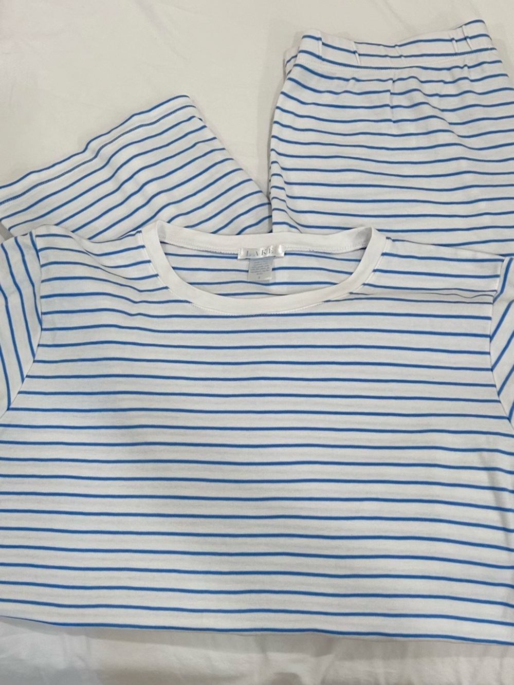 LAKE Pima Crew Short-Long set in Baltic Blue size Small - Picture 6 of 8